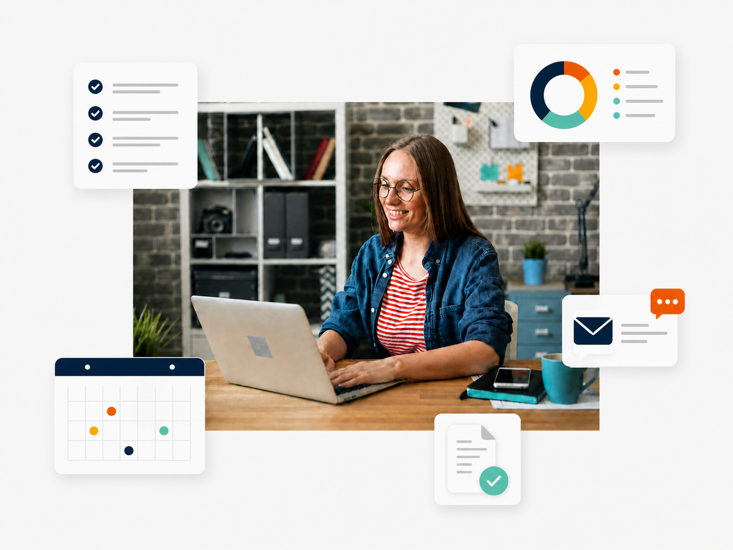 Consulting resources, planning tools, and video support arranged around a director